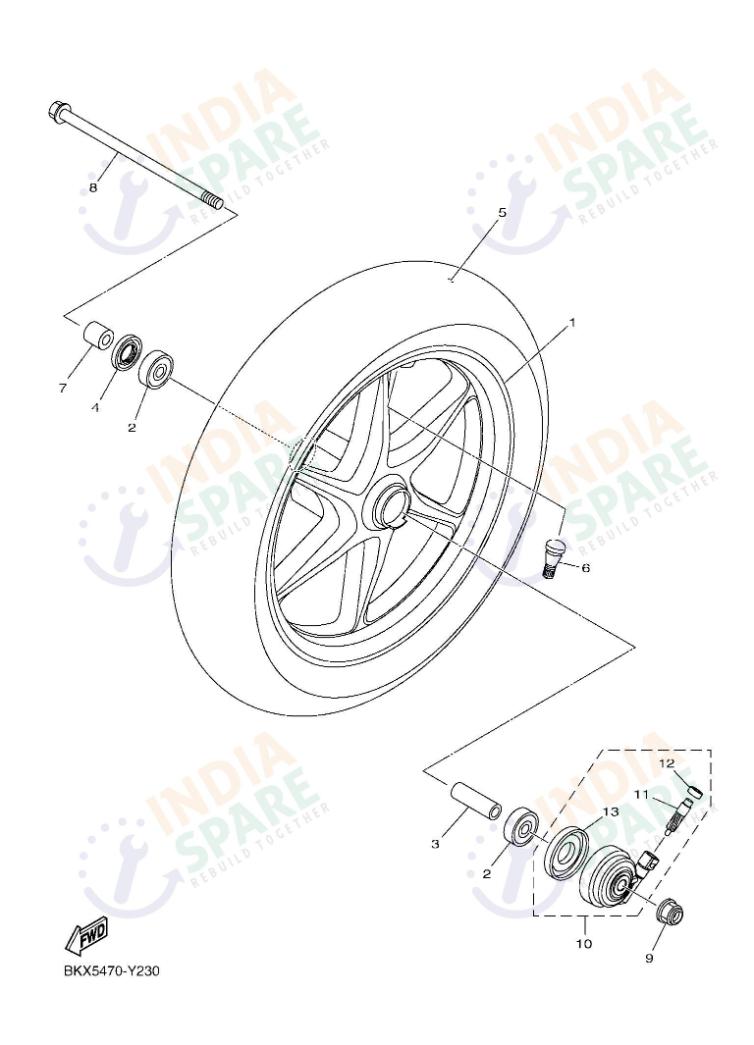 FRONT WHEEL FOR DISK BRAKE